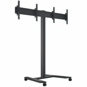 Carrello per schermo ITB - 100 kg Capacità - 4 Casters - 1800 mm Altezza - Nero - Per 2 Devices - 101,6 cm (40") a 152,4 c