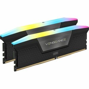 Corsair Vengeance RGB 64GB (2x32GB) DDR5 DRAM 6400MT/s C32 Memory Kit - Black - For Desktop PC, Motherboard - 64 GB (2 x 3