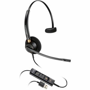 Poly EncorePro 515 Monoaural with USB-A Headset - Mono - USB Type A - Wired - 20 Hz to 20 kHz - Over-the-head, On-ear - Mo