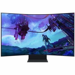 Samsung Odyssey Ark S55CG970NN 55" Class 4K UHD Curved Screen Gaming LED Monitor - 16:9 - Titan Black - 55" Viewable - Ver