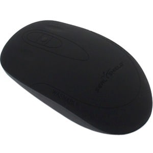 Seal Shield Mouse - Optical - Wireless - Radio Frequency - 2.40 GHz - Black - USB Type A - 800 dpi - Scroll Wheel - 1