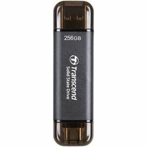 Transcend Tragbar Solid State-Laufwerk - Extern - 256 GB - Schwarz - Desktop-PC, Spielkonsole, Notebook, Smartphone Unters
