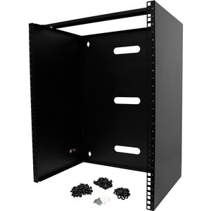 StarTech.com 14U Wall Mount Rack, 14in Deep, 19 inch Wall Mount Network Rack, Wall Mounting Patch Panel Bracket for Switch