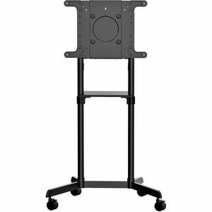 MOBILE TV CART - PORTABLE ROLLING TV STAND FOR 37-70IN VESA DISPLAY (154LB/70KG) - TV STAND W/SHELF  STORAGE COMPARTMENT -