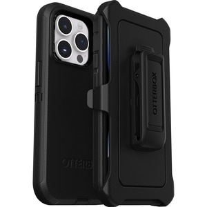 OtterBox Defender Rugged Carrying Case (Holster) Apple iPhone 14 Pro Smartphone - Black - Wear Resistant, Tear Resistant, 