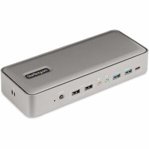 StarTech.com Dual-Laptop USB-C KVM Docking Station, Dual Monitor 4K 60Hz DisplayPort KVM Dock, 5x USB Hub, GbE, 90W/45W PD