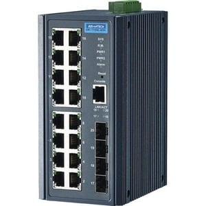 Advantech EKI-7720G-4FPI 16 Anschlüsse Verwaltbar Ethernet-Switch - Gigabit-Ethernet - 10/100/1000Base-T, 10/100/1000Base-