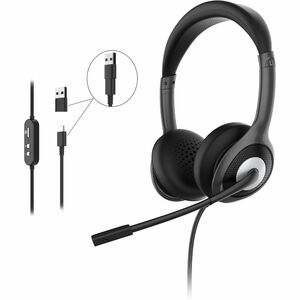 Morpheus 360 Connect USB Stereo UC Headset with Boom Microphone HS5600SU - Adjustable Headband - 32 Ohm - 20 Hz - 20 kHz -
