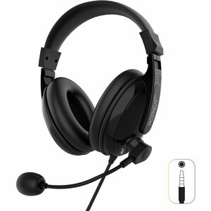 Morpheus 360 Basic Multimedia Stereo Headset - Adjustable Microphone - Lightweight Comfortable Design - Eco Leather Ear Cu