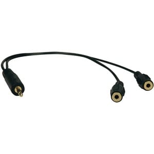 Tripp Lite series 30,48 cm Klinke Audiokabel - Cable for Kopfhörer - Splitterkabel - Schwarz