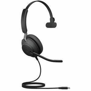 Jabra Evolve2 40 SE Headset - Microsoft Teams Certification - Mono - USB Type C - Wired - 20 Hz to 20 kHz - Over-the-head 