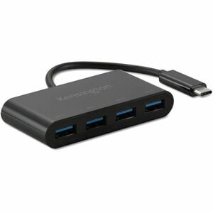 Kensington CH1200 USB Hub - USB 3.2 Gen 2 (3.1 Gen 2) Type-C - External - Black - 4 Total USB Port(s) - ChromeOS, Mac, Win