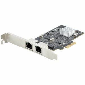 StarTech.com 2-Port 2.5G NBASE-T PCIe Network Card, Computer Network Card Interface, Intel® I225-V, Dual-Port Ethernet, Mu
