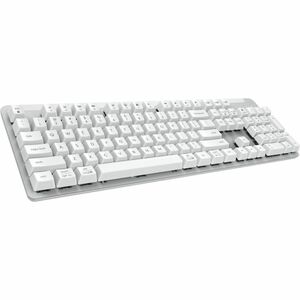 Logitech Signature K865 键盘 - 无线 连接 - A 型 USB 接口 - 珍珠白 - 机械 按键开关 - 蓝牙 - 10 m - 2.40 GHz - 104 Key(s) - Windows 10, macOS 10