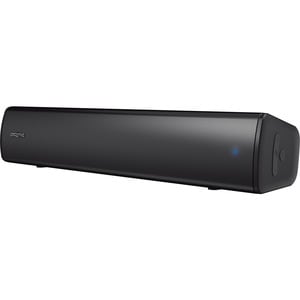 Creative Stage Air V2 2.0 Portable Bluetooth Sound Bar Speaker - 10 W RMS - Black - Desktop - 80 Hz to 20 kHz - Battery Re