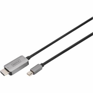 1M MINI DP TO HDMI ADAPTERCABLE 8K 60HZ. M/M ALU HOUSTING BLACK