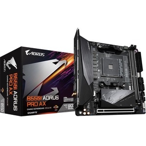 GIGABYTE Ultra Durable B550I AORUS PRO AX Desktop Motherboard - AMD B550 Chipset - Socket AM4 - Mini ITX - Ryzen 3, Ryzen 