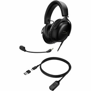 HyperX Cloud III Wired Over-the-ear, Over-the-head Stereo Gaming Headset - Black - Circumaural - 64 Ohm - 10 Hz to 21 kHz 