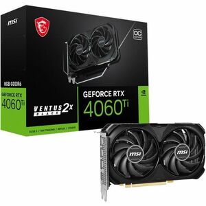 MSI NVIDIA GeForce RTX 4060 Ti Graphic Card - 8 GB GDDR6 - 7680 x 4320 - 2.58 GHz Boost Clock - 128 bit Bus Width - PCI Ex