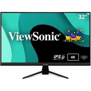 ViewSonic VX3267U-4K 4K UHD 32 Inch IPS Monitor with 65W USB C, HDR10 Content Support, Ultra-Thin Bezels, Eye Care, HDMI, 