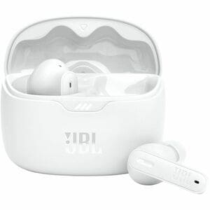 JBL Tune Beam True Wireless Earbud Stereo Earset - White - Binaural - In-ear - Bluetooth - Noise Canceling - USB Type C