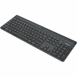Targus EcoSmart AKB868FR Keyboard - Wireless Connectivity - French - AZERTY Layout - Black - Scissors Keyswitch - Bluetoot