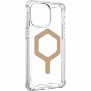 Urban Armor Gear Plyo Rugged Case for Apple iPhone 15 Pro Max Smartphone - Ice/Gold - Crystal Clear - Drop Resistant, Yell