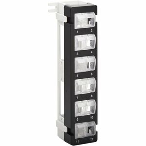 Eaton Tripp Lite Series 12-Port Wall-Mount Patch Panel for UTP Keystone Jacks, Rotatable Modules, TAA - 12 Port(s) - Black