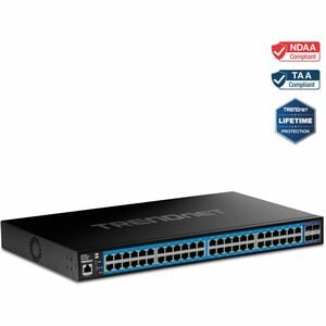 TRENDnet TEG-3524S 48 Ports Manageable Ethernet Switch - Gigabit Ethernet, 10 Gigabit Ethernet - 1000Base-T, 10GBase-X - T
