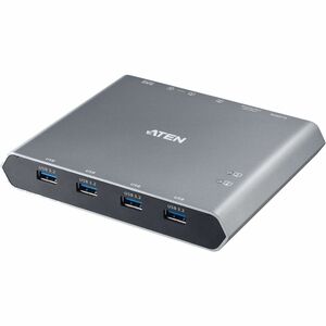 ATEN 2-Port 4K DisplayPort USB-C KVM Dock Switch with Power Pass-through - 2 Computer(s) - 1 Local User(s) - 4K - 3840 x 2
