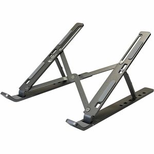 Amer Folding Travel Laptop Tablet Stand (Gray) - 5.71" Height x 7.09" Width x 10.04" Depth - Aluminum Alloy - Gray