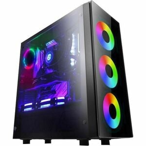 XZEAL 110-1 Gabinete para computadora gamer - ATX, Micro ATX, Mini ATX Placa base admitida - De Escritorio - Negro, Blanco