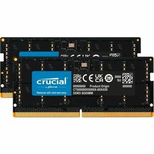 Micron - For Notebook - 64 GB (2 x 32GB) - DDR5-5600/PC5-44800 DDR5 SDRAM - 5600 MHz Dual-rank Memory - CL46 - 1.10 V - No