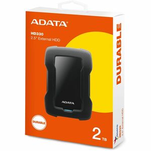 Adata HD330 AHD330-2TU31-CBK 2 TB Portable Hard Drive - External - Black - Gaming Console Device Supported - USB 3.2 (Gen 