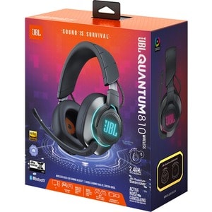 JBL Quantum 810 Wired/Wireless Over-the-ear Stereo Gaming Headset - Black - Binaural - Ear-cup - Bluetooth/RF - 32 Ohm - 2