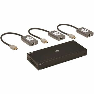 Tripp Lite series B127A-2A0-BH Video Extender Transmitter/Receiver - Wired - TAA Compliant - 1 Input Device - 3 Output Dev