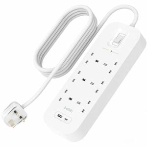Belkin Connect Surge Suppressor/Protector - 6 x AC Power, 1 x USB Type A, 1 x USB Type C - 650 J - 2 m