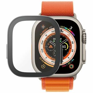 PanzerGlass D3O, Tempered Glass Screen Protector for Watch Ultra, Watch Ultra 2 - Black - For OLED Apple Watch - Drop Resi