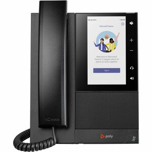 Poly CCX 505 Business Media Phone for Microsoft Teams and PoE-enabled GSA/TAA - 24 x Total Line - VoIP - 5" LCD - 2 x Netw