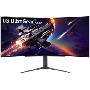 LG UltraGear 45GR95QE-B 45" (114.3 cm) Class UW-QHD Curved Screen Gaming OLED Monitor - 21:9 - Black - 44.5" (113 cm) View
