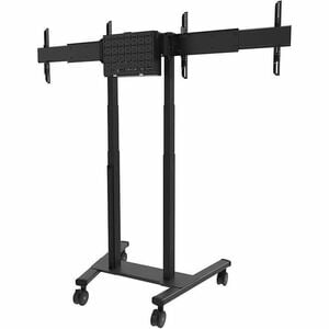 Neomounts Mounting Adapter for Display Screen, Wall Mount, Floor Stand - Black - Height Adjustable - 2 Display(s) Supporte