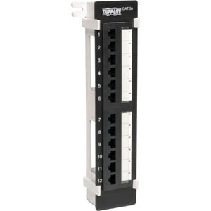 Tripp Lite series N050-012 12 Port(s) Network Patch Panel - TAA Compliant - 12 x RJ-45 - 12 x RJ-11 - Wall Mountable