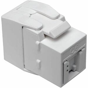 Tripp Lite by Eaton N238-001-GY-TF Network Connector - TAA Compliant - 1 x RJ-45 Network Female, 1 x IDC - Shielding - White