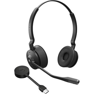 Jabra Engage 55 Wireless On-ear Stereo Headset - Black - Binaural - Open - 15000 cm - DECT - 40 Hz to 16 kHz - Noise Cance