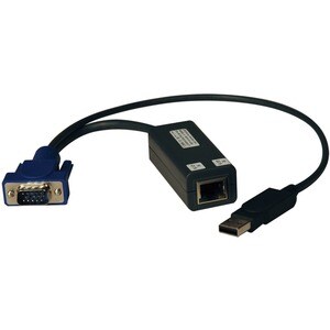 Tripp Lite series NetCommander B078-101-USB-1 RJ-45/USB/VGA KVM Cable - 1 - TAA Compliant - Cable for KVM Switch - First E