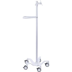 Ergotron StyleView Pole Cart - 6.80 kg Capacity - 5 Casters - 603.3 mm Width x 603.3 mm Depth - Bright White