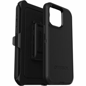 OtterBox Defender Carrying Case (Holster) Apple iPhone 15 Pro Max Smartphone - Black - Drop Resistant, Scrape Resistant, D