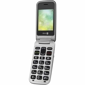 Téléphone portable standard Doro 2424 - Écran 6,1 cm (2,4") 320 x 240 - 8 Mo RAM - Gris - Ouverture "Clamshell" (coquillag