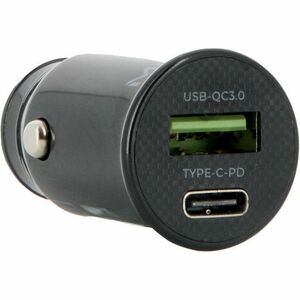 MOBILIS Auto Adapter - Universal Adapter - 1 USB - 1 USB Type-C - For Smartphone, Tablet PC, USB Type A Device, USB Type C