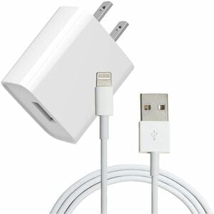 Pro Series Apple Compatible Charging Kit - 3FT - MFi Certified iPhone/iPad/iPod - White cable and adapter Non retractable 
